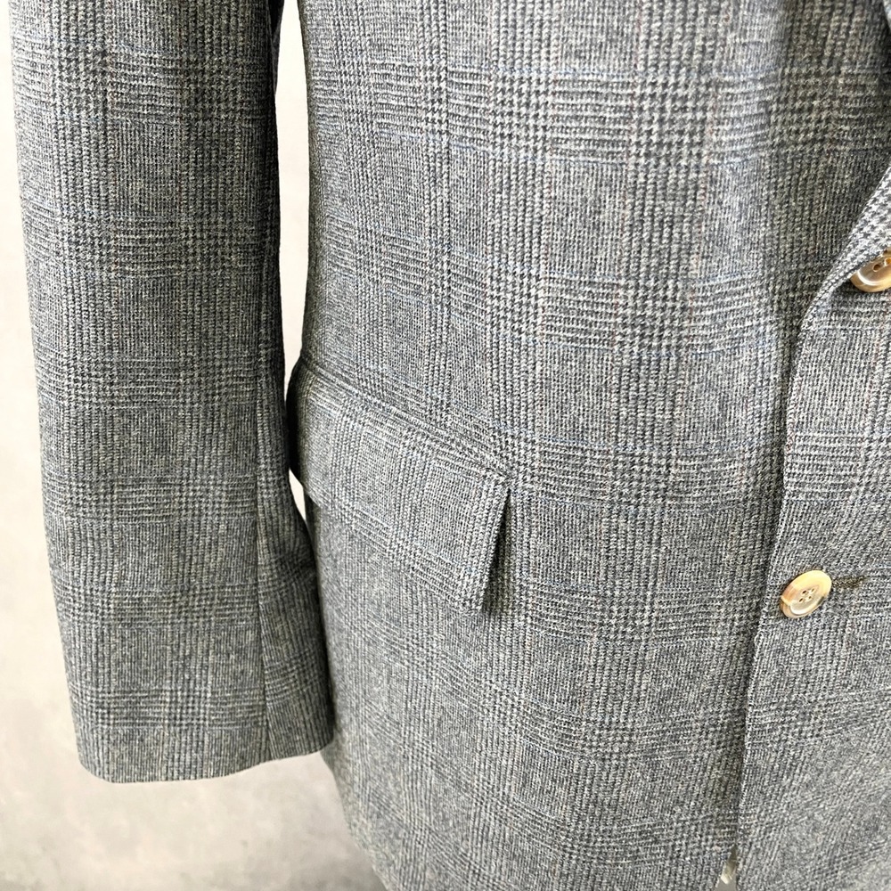 VTG Bill Blass Mens Blazer 42S Gray Glen Plaid Sport Coat Jacket Heritage Prep - Picture 3 of 12